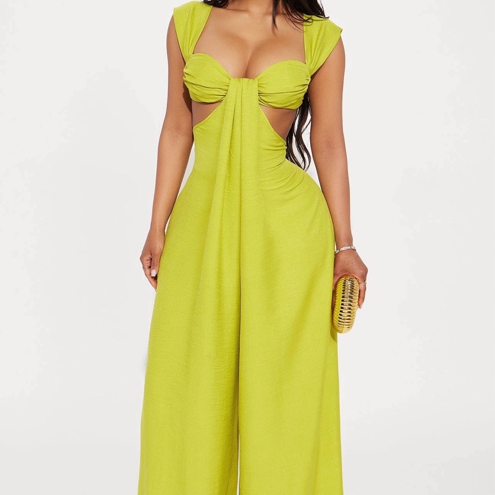 Fashion Nova Vibrant Green Jumpsuit